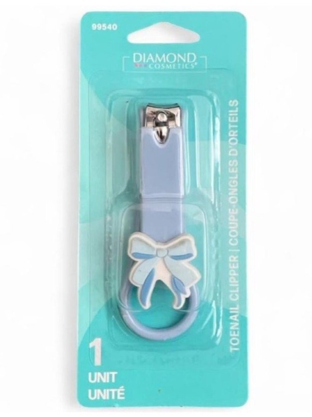 Diamond Cosmetics Blue Bow Toenail Clipper Cute Kawaii Nail Care Tool
